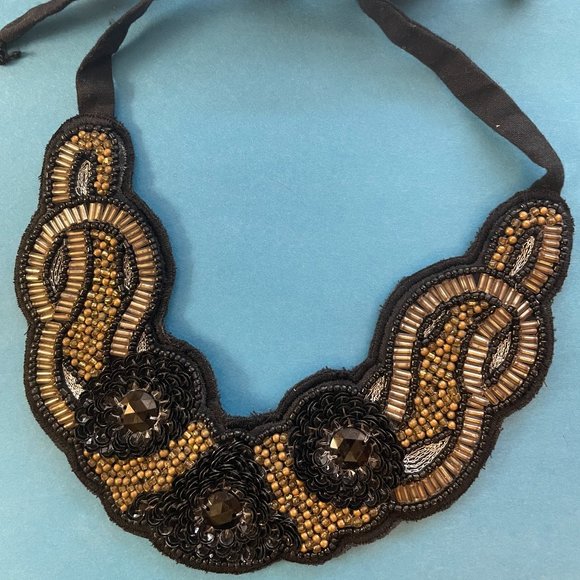 Necklace Bib Choker Beaded - Picture 4 of 10